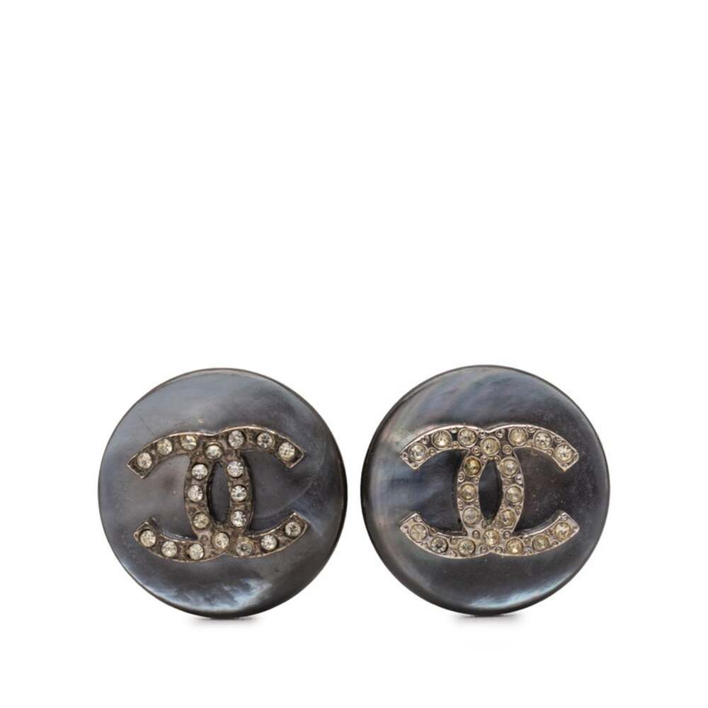 Chanel Cc Logo Round Clip-On Earrings #256666C65B